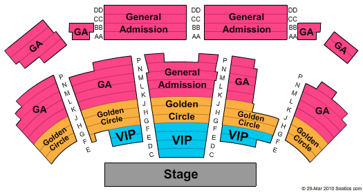 Sahara Theater - Sahara Hotel & Casino End Stage Seating Chart